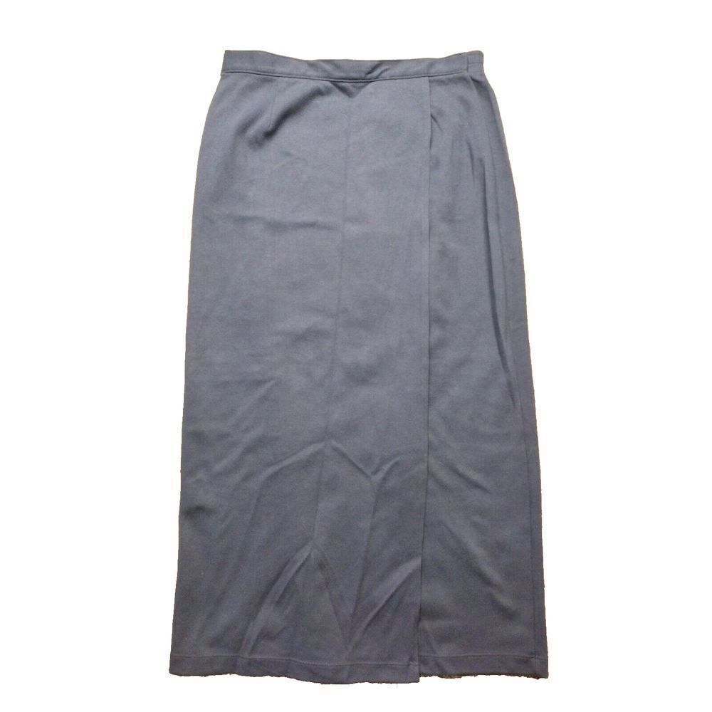 Vtg 90s Maxi Skirt Lands End 10/12 Med Navy Blue  Country Cottagecore Prairie